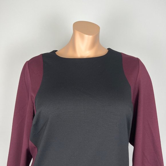Lane Bryant Womens Colorblock Bodycon Sheath Dress Burgundy Black plus size 26 - Picture 4 of 13